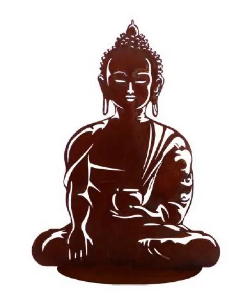 Buddha - H. 80 cm - Edelrost Figur